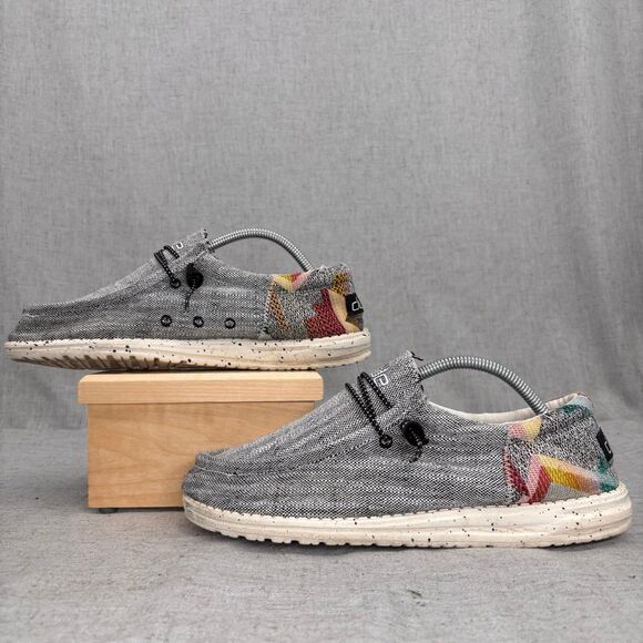 Hey Dude‎ Wally Funk Loafer Ento Grey Multicolor Slip On Boat Shoes Men’s 9 - Picture 3 of 11